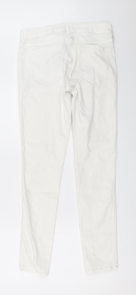Womens UK Size 28 in H&M Regular Fit Skinny White Jeans