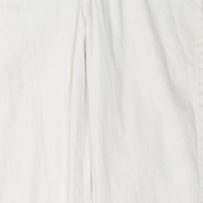 Womens UK Size 28 in H&M Regular Fit Skinny White Jeans