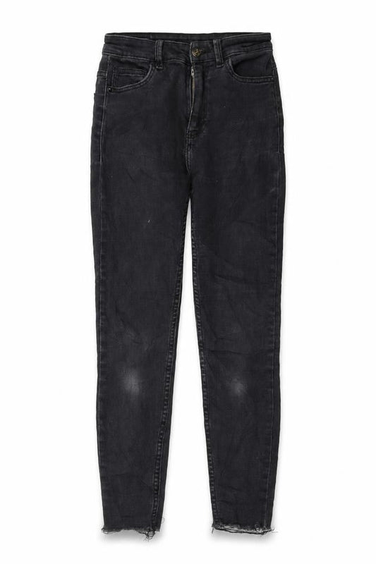 Womens UK Size 34 Bershka Regular Fit Skinny Black Jeans