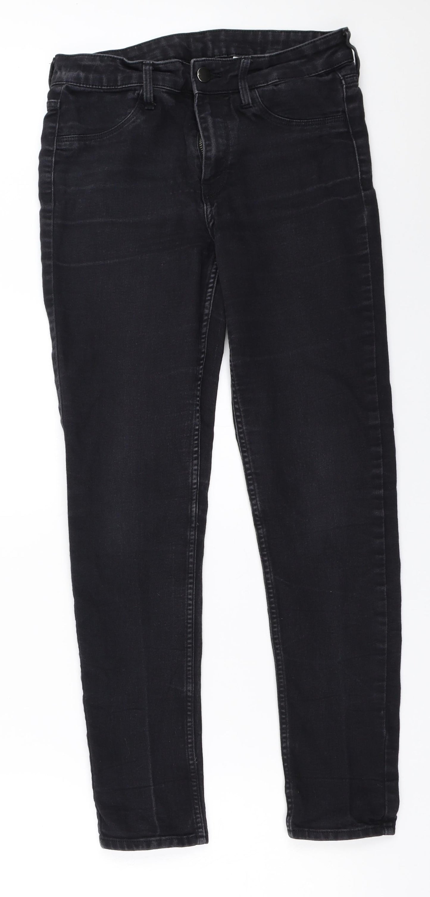 Womens UK Size 29 in H&M Regular Fit Skinny Black Jeans
