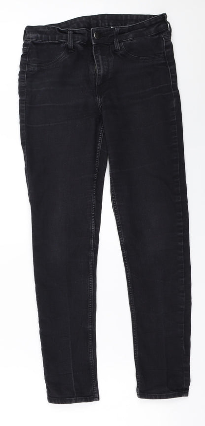 Womens UK Size 29 in H&M Regular Fit Skinny Black Jeans