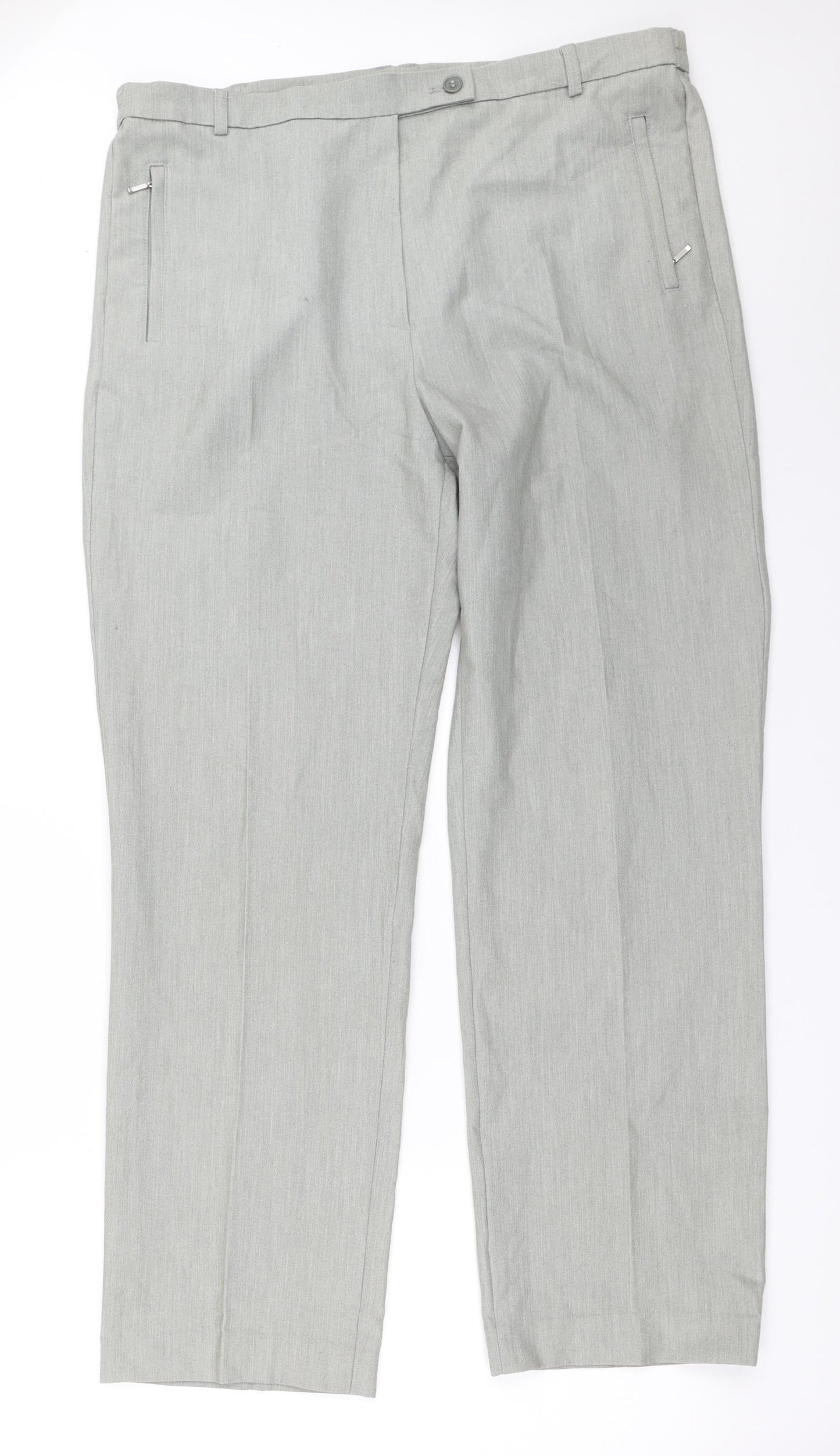 Womens UK Size 36 in Marks and Spencer Regular Fit  Grey Trousers
