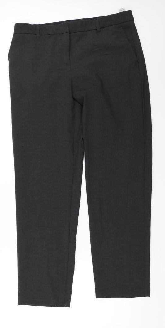 Womens UK Size 14 Marks and Spencer Regular Fit  Grey Trousers