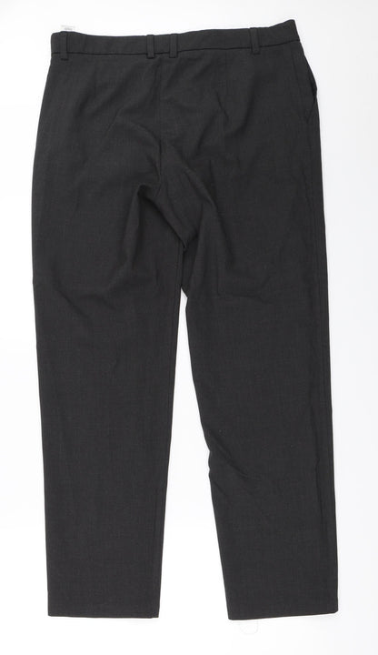 Womens UK Size 14 Marks and Spencer Regular Fit  Grey Trousers