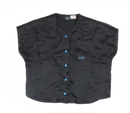 roulou Womens Black   Basic Blouse One Size