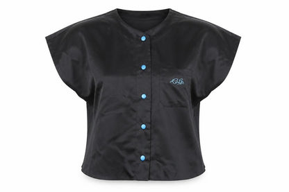 roulou Womens Black   Basic Blouse One Size