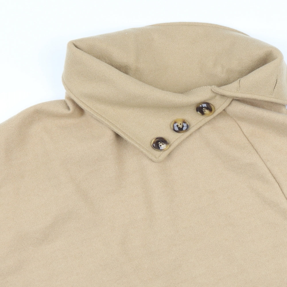 Boohoo Womens Beige   Jacket Poncho One Size