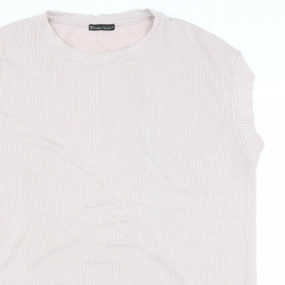 Womens UK Size M Zara Pink Pullover Jumper
