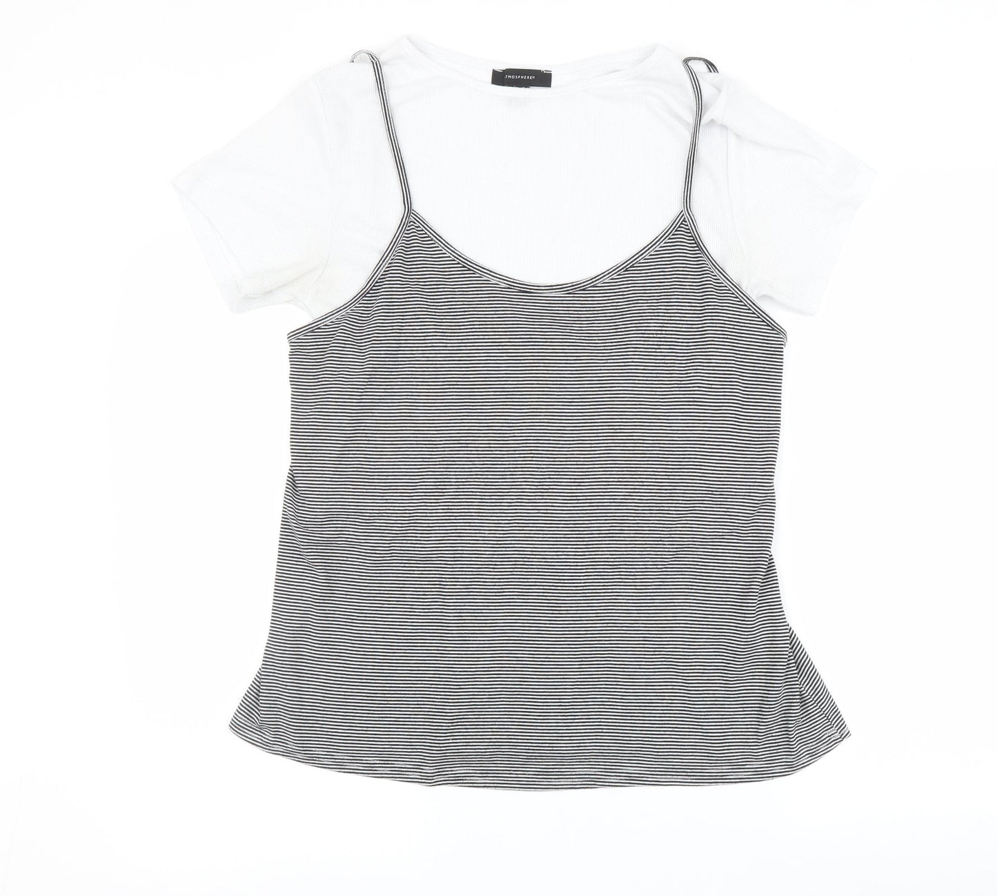 Womens UK Size 14 Atmosphere Multicoloured Basic T-Shirt