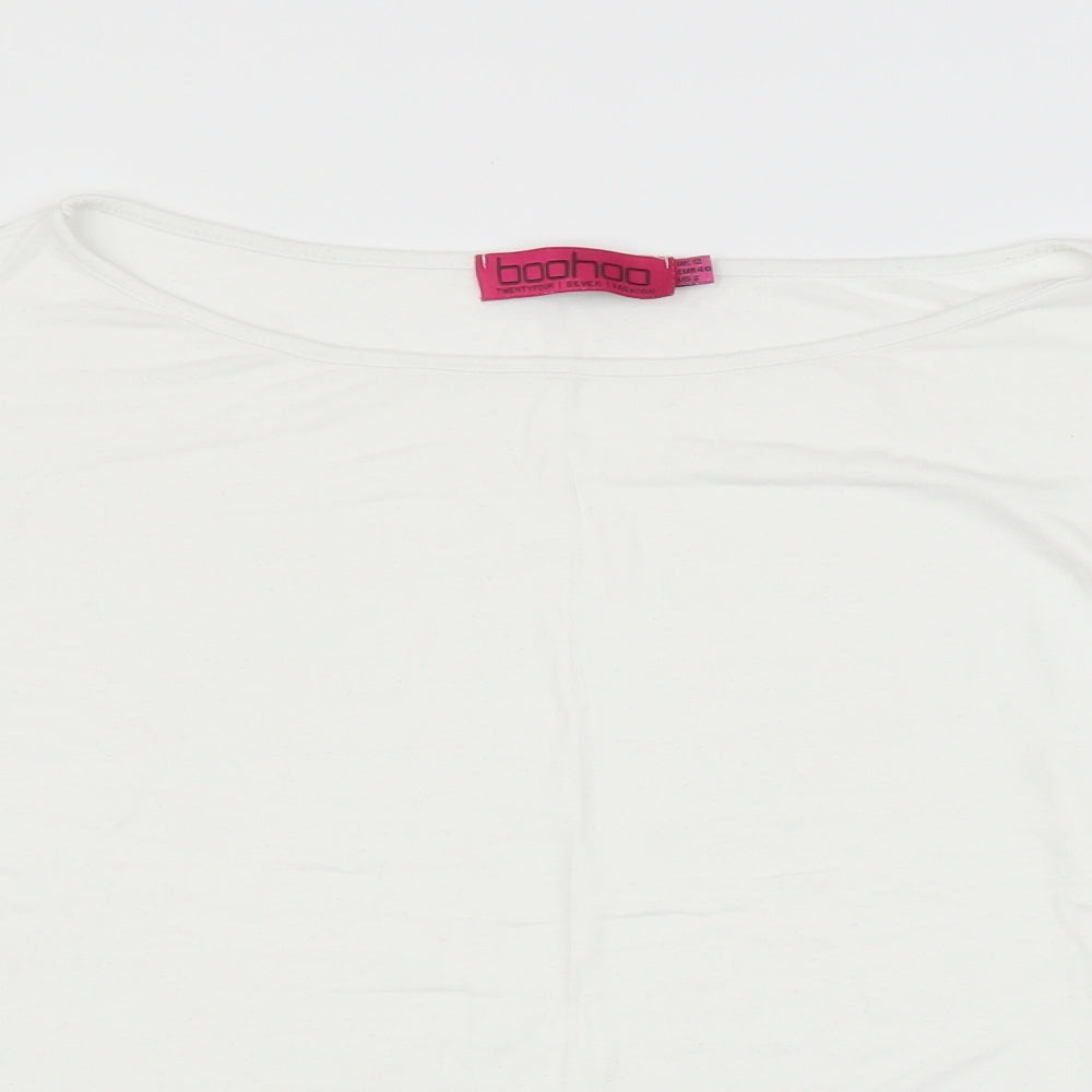 Boohoo Womens Silver   Basic T-Shirt Size 12