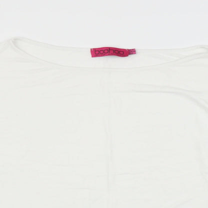 Boohoo Womens Silver   Basic T-Shirt Size 12