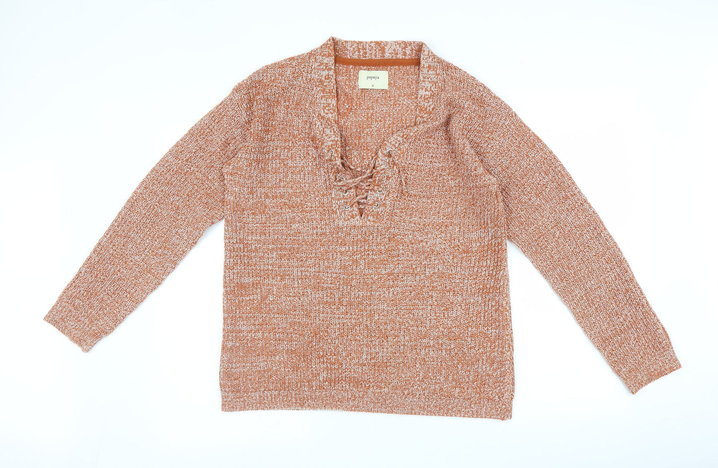 Womens UK Size L Matalan Orange Pullover Jumper