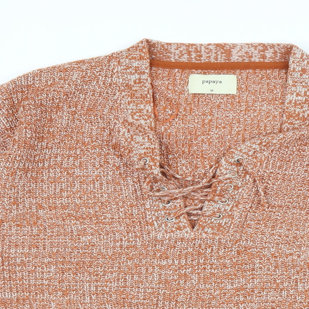 Womens UK Size L Matalan Orange Pullover Jumper