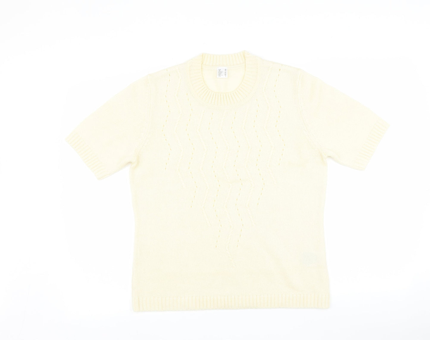 Womens UK Size 12 Preworn Yellow Pullover Jumper