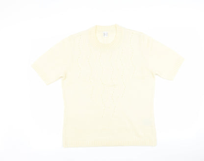 Womens UK Size 12 Preworn Yellow Pullover Jumper