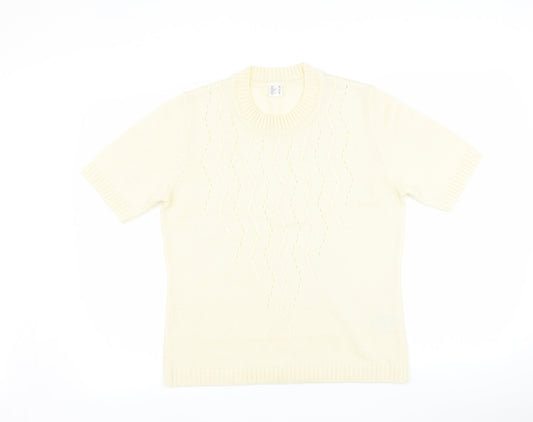 Womens UK Size 12 Preworn Yellow Pullover Jumper