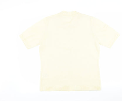 Womens UK Size 12 Preworn Yellow Pullover Jumper