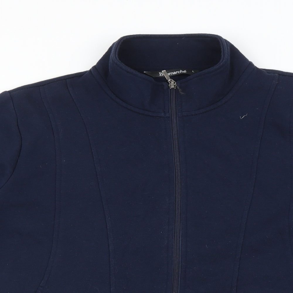 Womens UK Size L Bonmarché Blue Full Zip Jumper