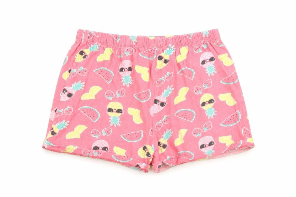 kids Girls Pink Solid  Top Pyjama Pants Size 6-7 Years