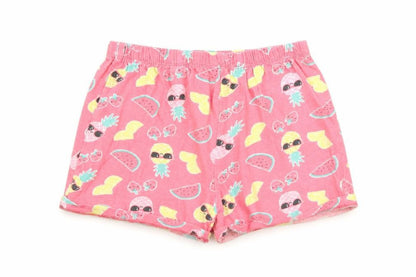 kids Girls Pink Solid  Top Pyjama Pants Size 6-7 Years