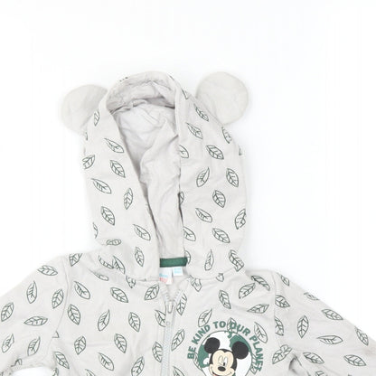 Disney Baby Baby Grey   Full Zip Jumper Size 12-18 Months