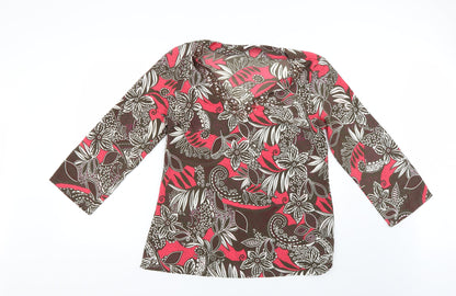 Berkertex Womens Multicoloured Geometric  Basic Blouse Size 16