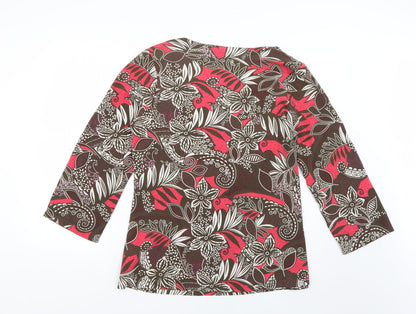 Berkertex Womens Multicoloured Geometric  Basic Blouse Size 16