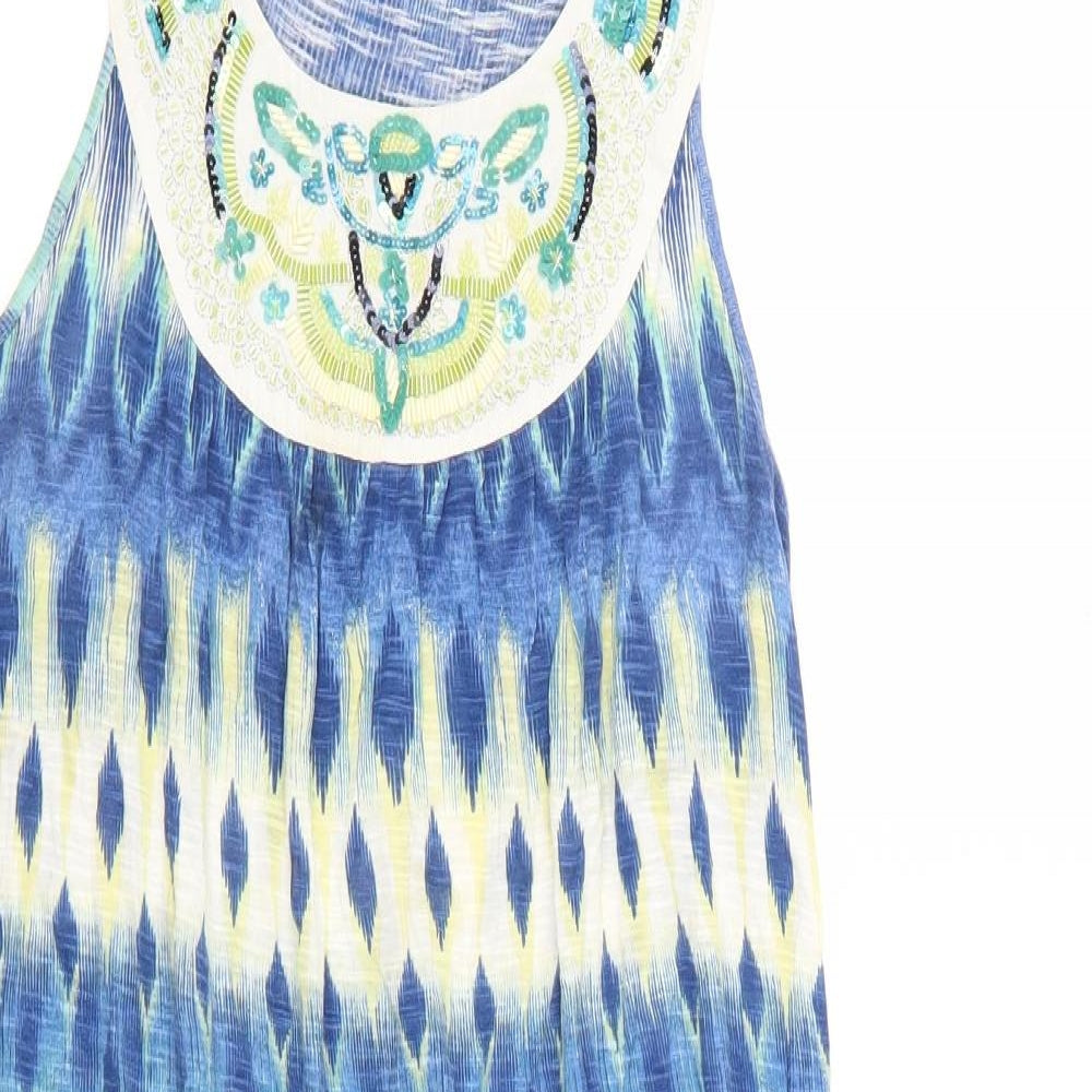 F&F Womens Multicoloured Geometric  Basic Blouse Size 10