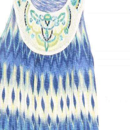 F&F Womens Multicoloured Geometric  Basic Blouse Size 10