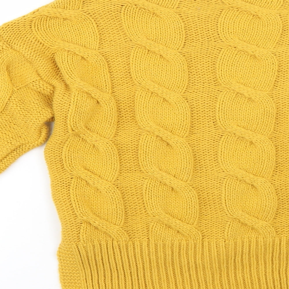Womens UK Size 8 Preworn Orange Pullover Jumper
