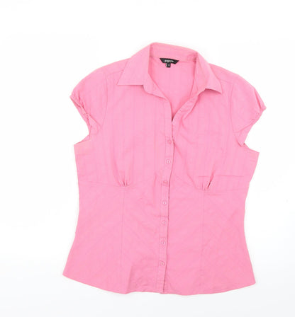 Papaya Womens Pink   Basic Button-Up Size 14