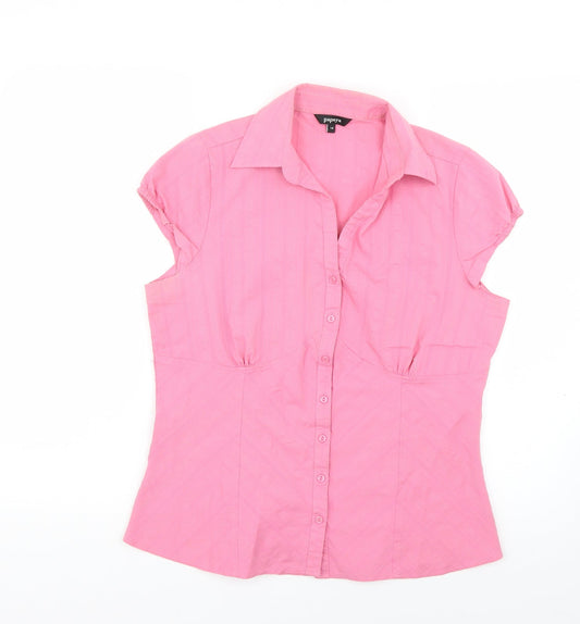 Papaya Womens Pink   Basic Button-Up Size 14
