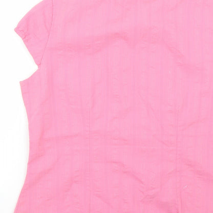 Papaya Womens Pink   Basic Button-Up Size 14