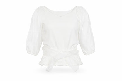 indie+ moi Womens White   Basic Blouse Size 12