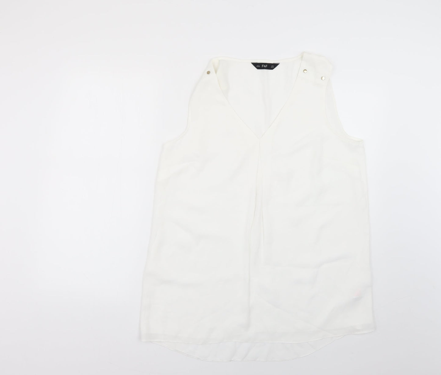 F&F Womens White   Basic Blouse Size 14