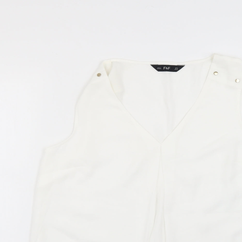 F&F Womens White   Basic Blouse Size 14