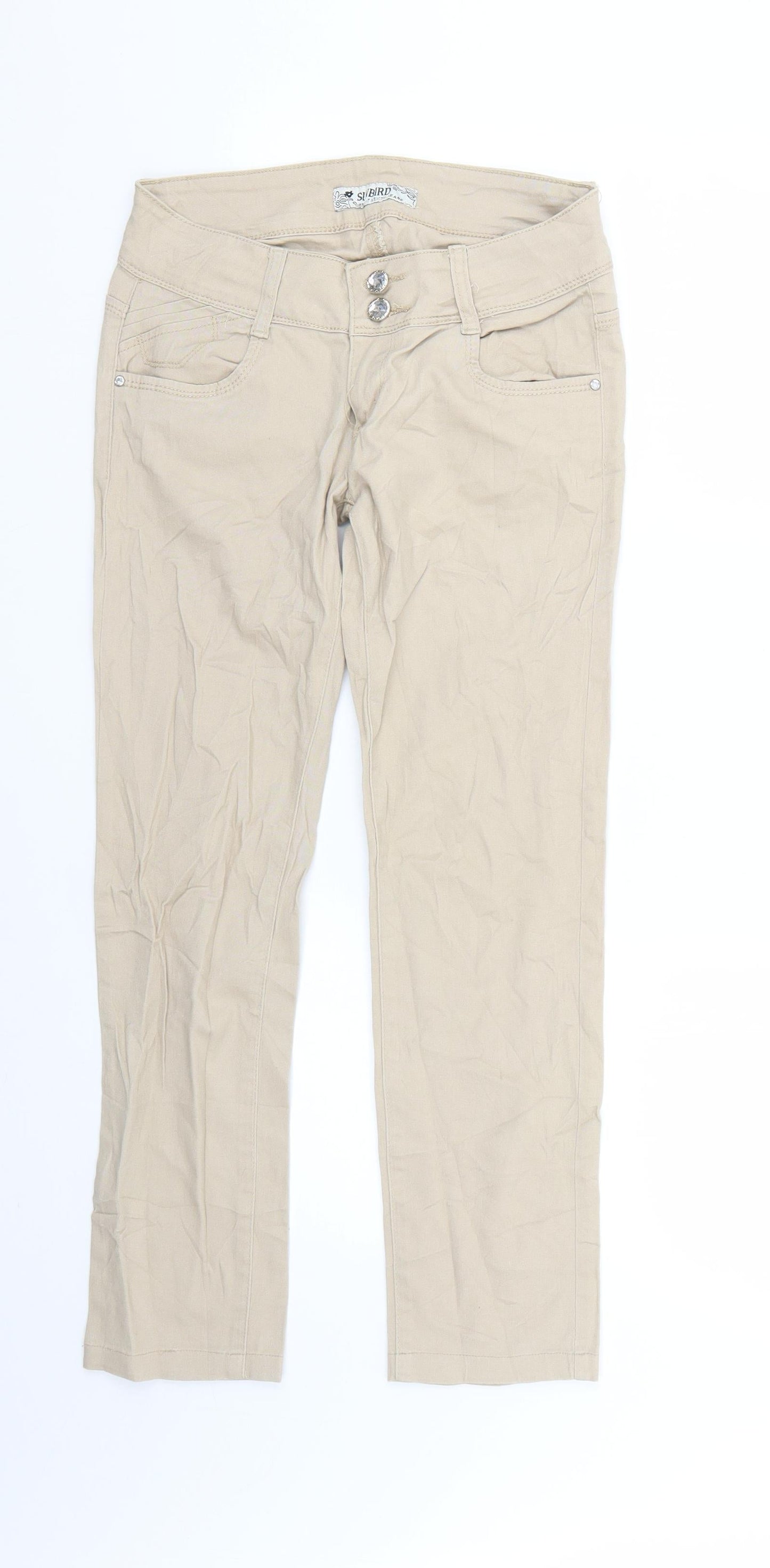 Mens UK Size 26 sunbird Regular Fit Chino Beige Trousers