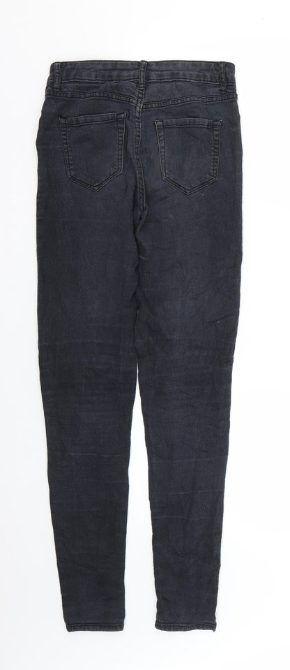 Womens UK Size 10 sinsay Regular Fit Skinny Black Jeans