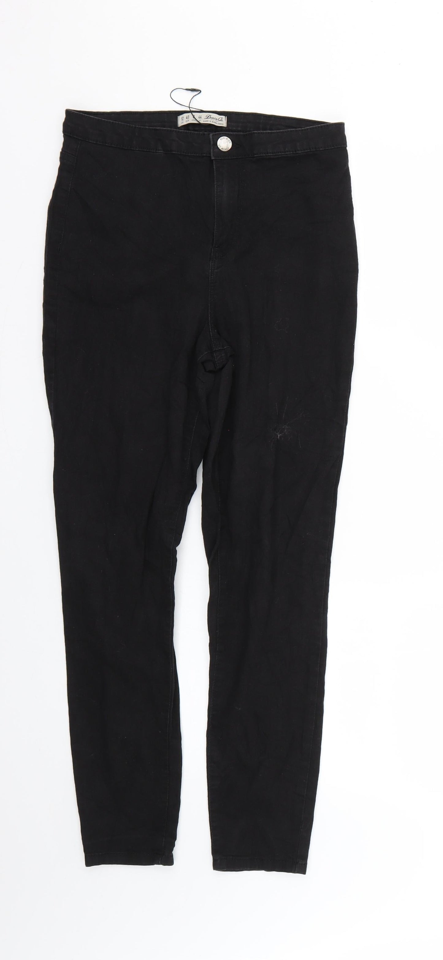 Denim & Co. Womens Black   Skinny Jeans Size 12 L28 in