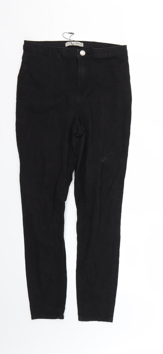 Denim & Co. Womens Black   Skinny Jeans Size 12 L28 in