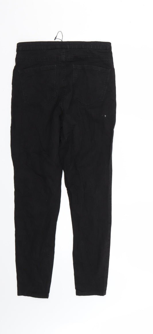 Denim & Co. Womens Black   Skinny Jeans Size 12 L28 in