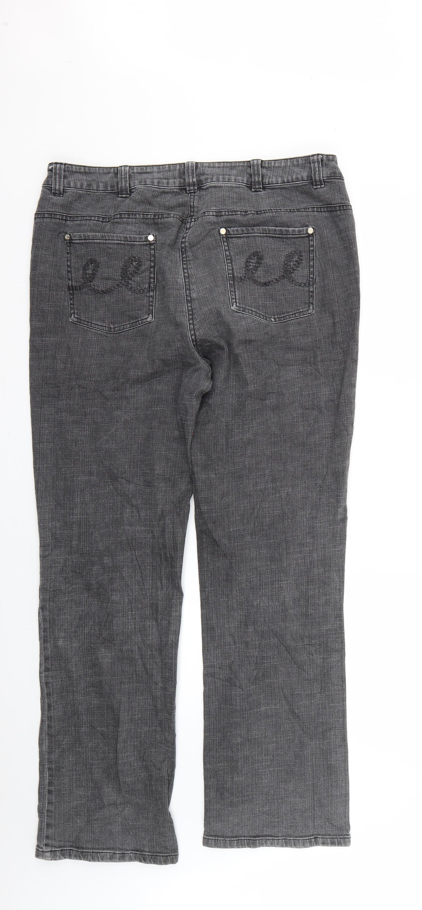 cc Womens Grey   Straight Jeans Size 16 L30 in