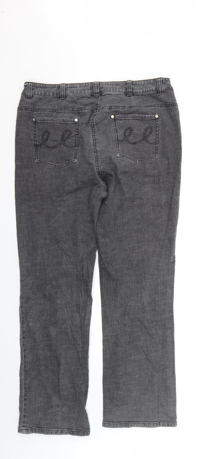 cc Womens Grey   Straight Jeans Size 16 L30 in