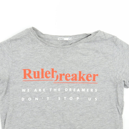 Womens UK Size S Lefties Grey Basic T-Shirt