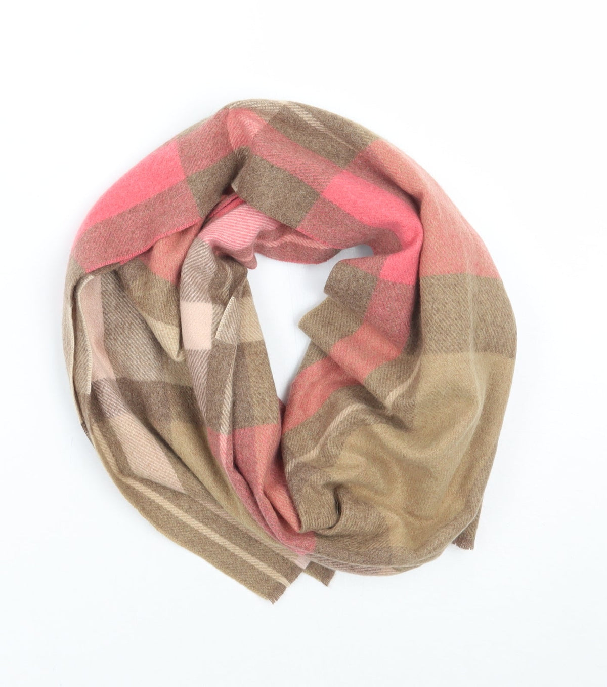 Preworn Womens Brown Check   Scarf