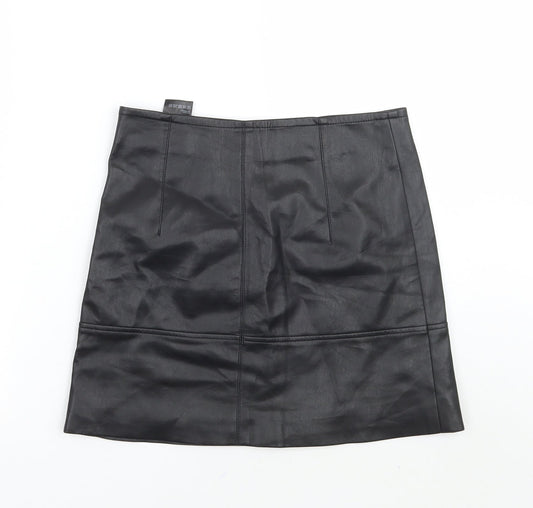 H&M Womens Black   A-Line Skirt Size 8