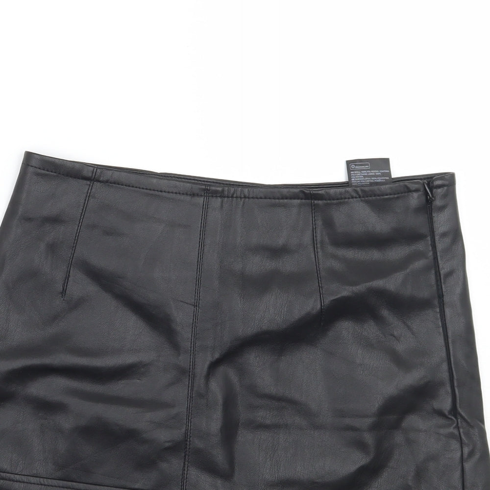 H&M Womens Black   A-Line Skirt Size 8