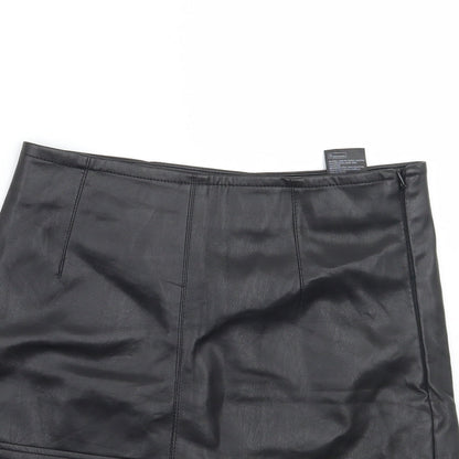 H&M Womens Black   A-Line Skirt Size 8