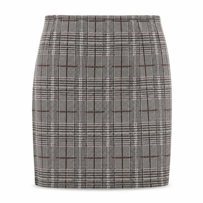 Dorothy Perkins Womens Brown Check  A-Line Skirt Size 8