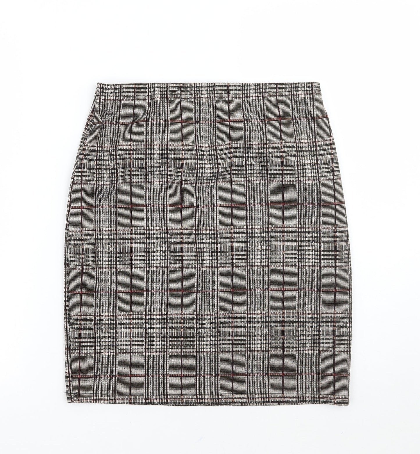 Dorothy Perkins Womens Brown Check  A-Line Skirt Size 8
